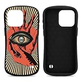 DULAHR Optical Illusion Evil Eye Skull Compatible with iPhone 14/iPhone 14 Pro/14 Plus/14 Pro Max/iPhone 15/iPhone 15 Pro/15 Plus/15 Pro Max Shockproof Protective Microfiber Lining Phone Case