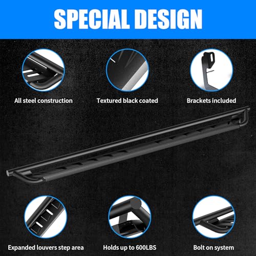 Image of ONINE Tubular Drop Running Boards for Chevy Silverado GMC Sierra Crew Cab