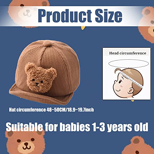 Suxgumoe Baby Winter Hat, Autum Winter Toddler Bear Cartoon Baseball Caps for Boys Girls2