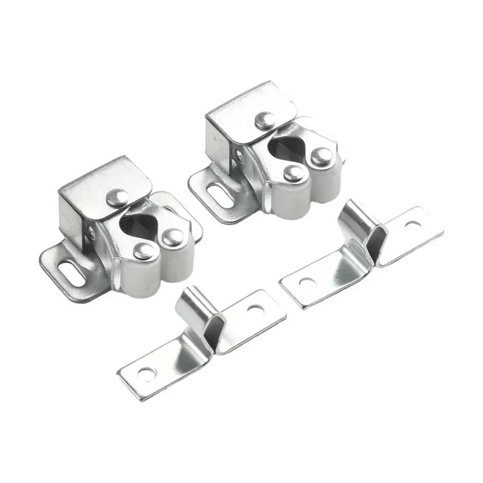 8PCS Cabinet Catches Door Stop Closer Stoppers Damper Buffer for Wardrobe Hardware Furniture Fittings Accessories for Furniture(Silver)