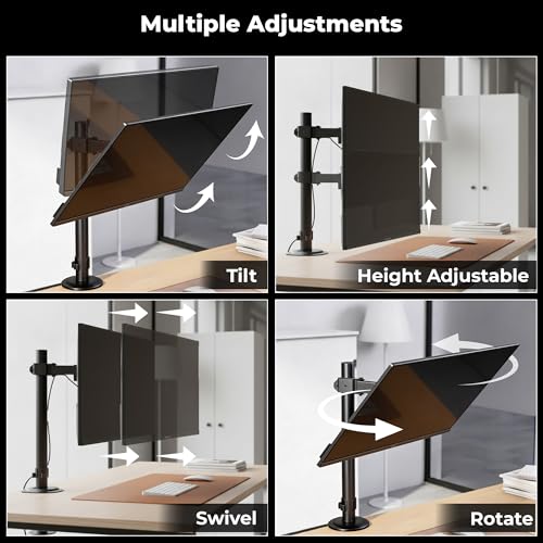 Image of Zebronics Monitor Desk Stand, 17-32 Inch Support, Up to 7kg Load, Height Adjustable & Extendable Arm, VESA Compatible, Cable Management, Anti-Slip Base, Rust-Proof (DMS200)