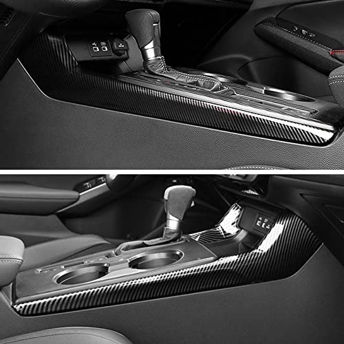 Image of Car Side Gear Shift Cover Strip Decals for 2022 2023 2024 2025 2026 Honda Civic 11th Gen Accessories ABS Carbon Fiber Interior Stickers