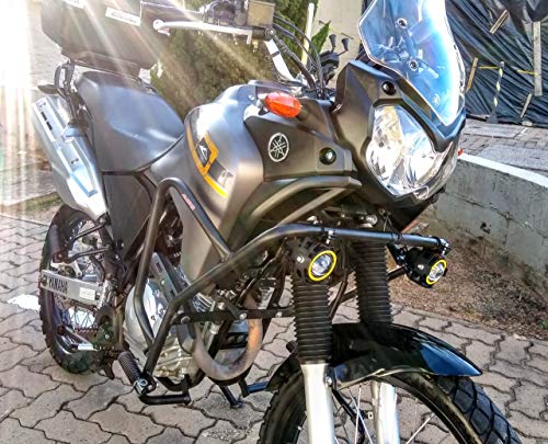 Protetor Carenagem Motor Tenere 250 Com Pedaleira + Par Led