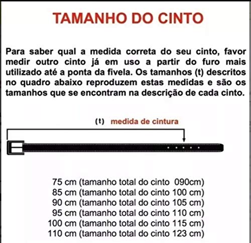 Cinto Em Elástico Masculino Com Detalhes Em Couro (90)