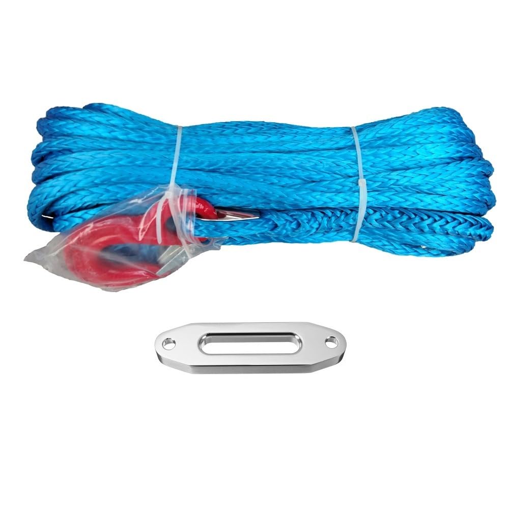 Cuerdas para Remolque 1/2 "* 100 pies de Cuerda sintética con Gancho y 12000 lbs Fairlead, Cable de cabrestante para Accesorios para automóviles(Orange)