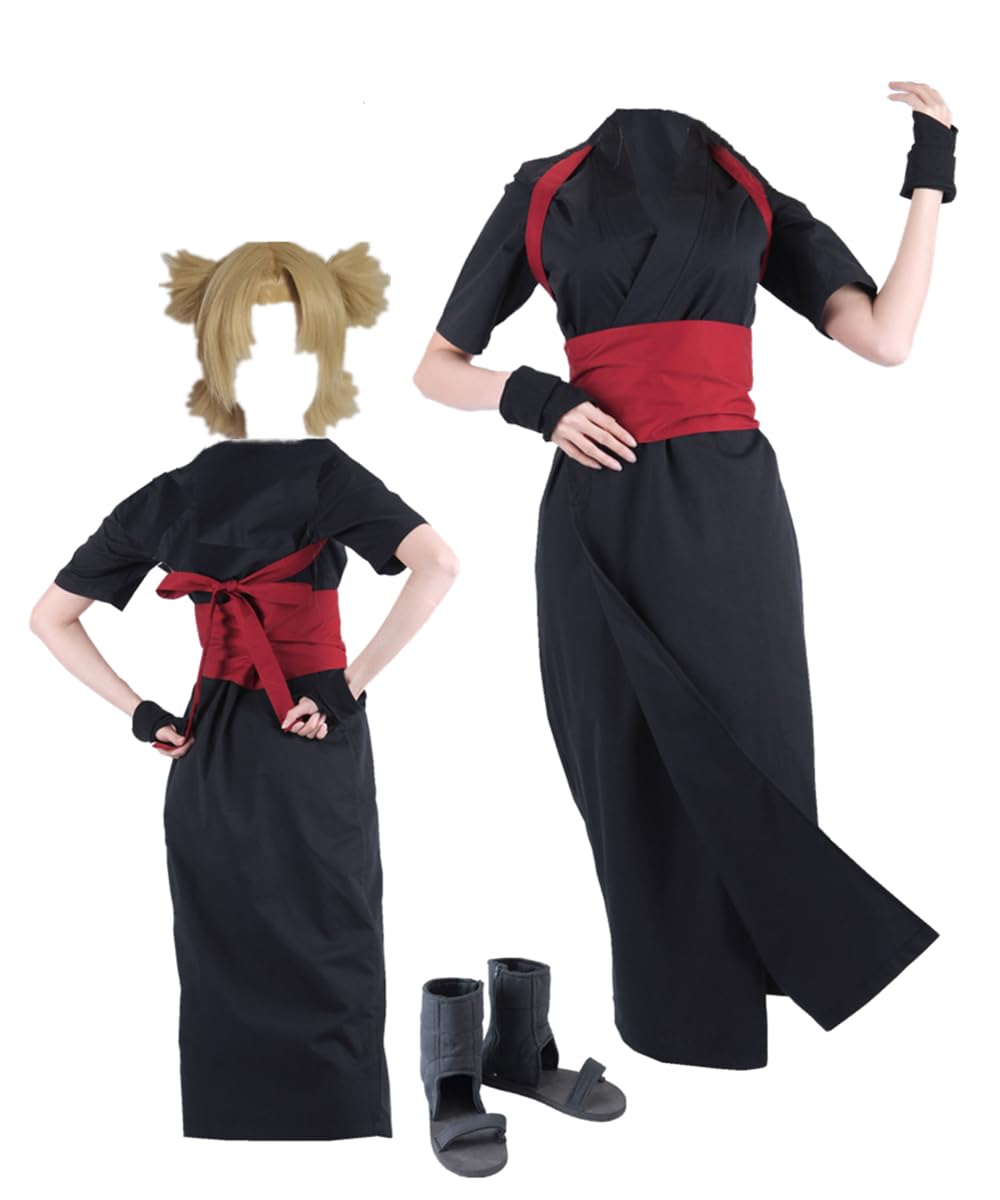Disfraz de kimono negro para mujer, disfraz de Halloween - XS