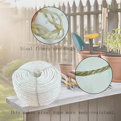 Cuerda de sisal para rascador de gatos ideal para renovar los postes de juego en tu salón 3