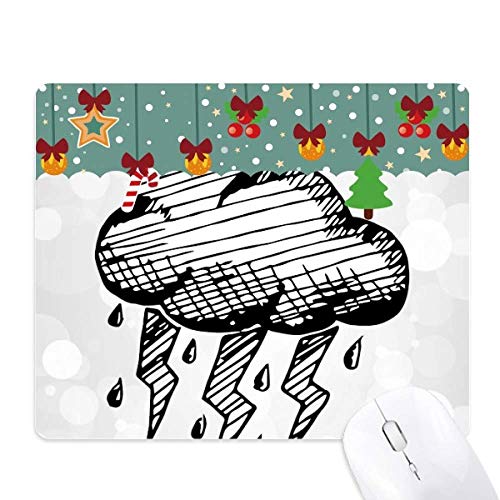 Alfombrilla de ratón Lightning Cloudy con diseño navideño para dar un toque invernal a tu escritorio