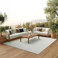 NOURISON Postiano Indoor/Outdoor Solid Lt Grey 8' x 10' Area Rug 8' x 10'