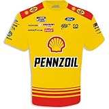 Checkered Flag Sports Joey Logano 2023 Shell Pennzoil Sublimated Uniform Pit Crew T-Shirt (as1, Alph