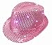 WeGlow International Light Up Sequin Fedora Hat, Pink