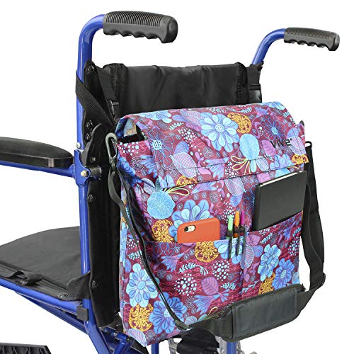 Vive Wheelchair Bag - Wheel Chair Storage Tote Accessory for Carrying Loose Items