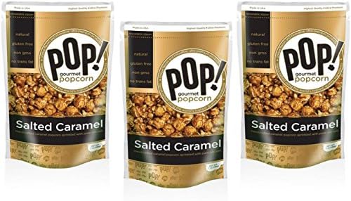 POP! Gourmet Salted Caramel Popcorn, 7 ounce (3-pack)