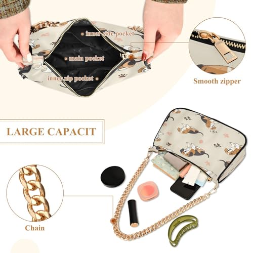 Shoulder Bags for Women Beagle Dog Hobo Tote Handbag Small Clutch Purse with Zipper Closure474