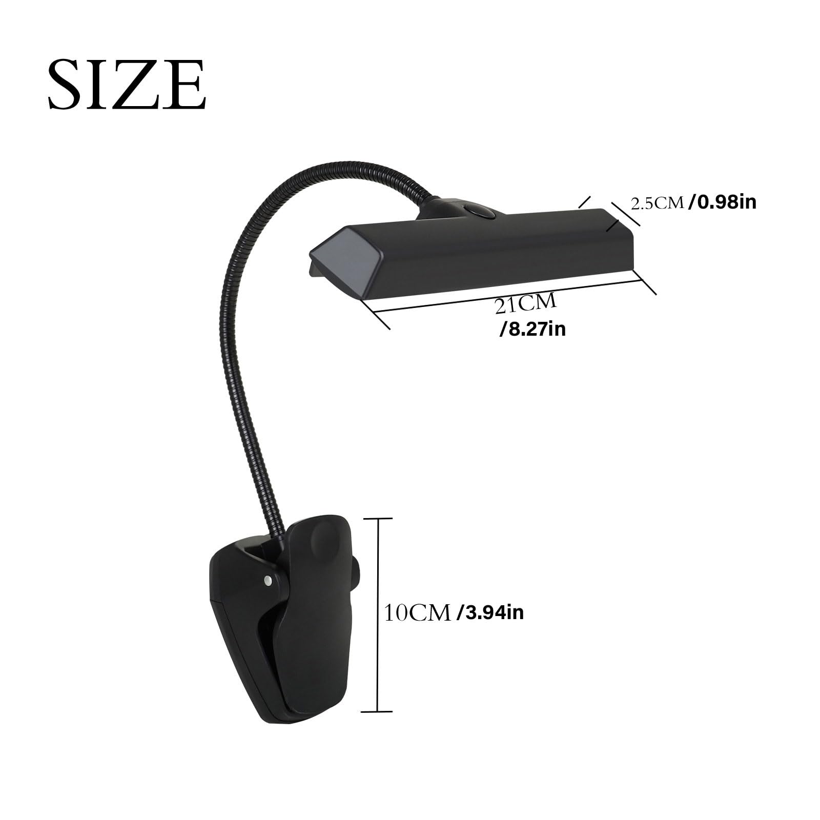 Soporte de música LED recargable, lámpara flexible con clip para piano, accesorios para instrumentos musicales
