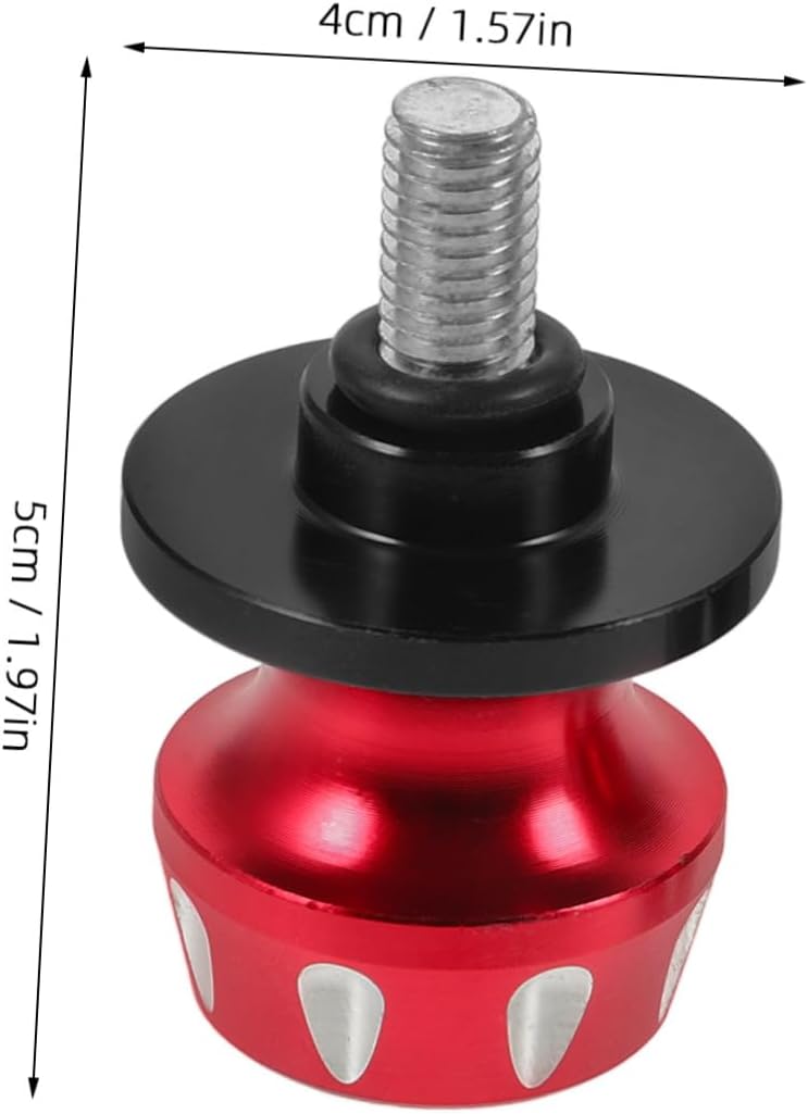OUNONA 1pair Cnc Aluminum Alloy Motorcycle Swing Arm Spools Sliders Screws Design for and Stand Stylish Red for Motorcycle Maintenance