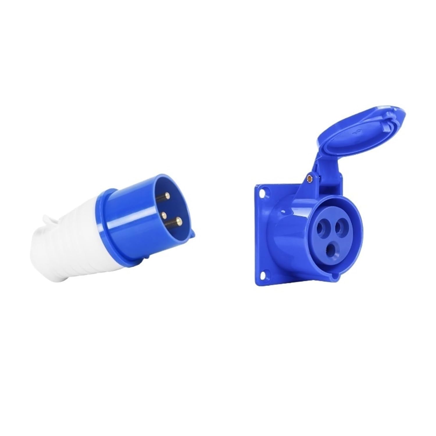 Waterproof 3-core 16A 32A Industrial Plug Aviation Socket Connector Set Explosion-Proof Three-Phase Power(32A Concealed Installation kit)