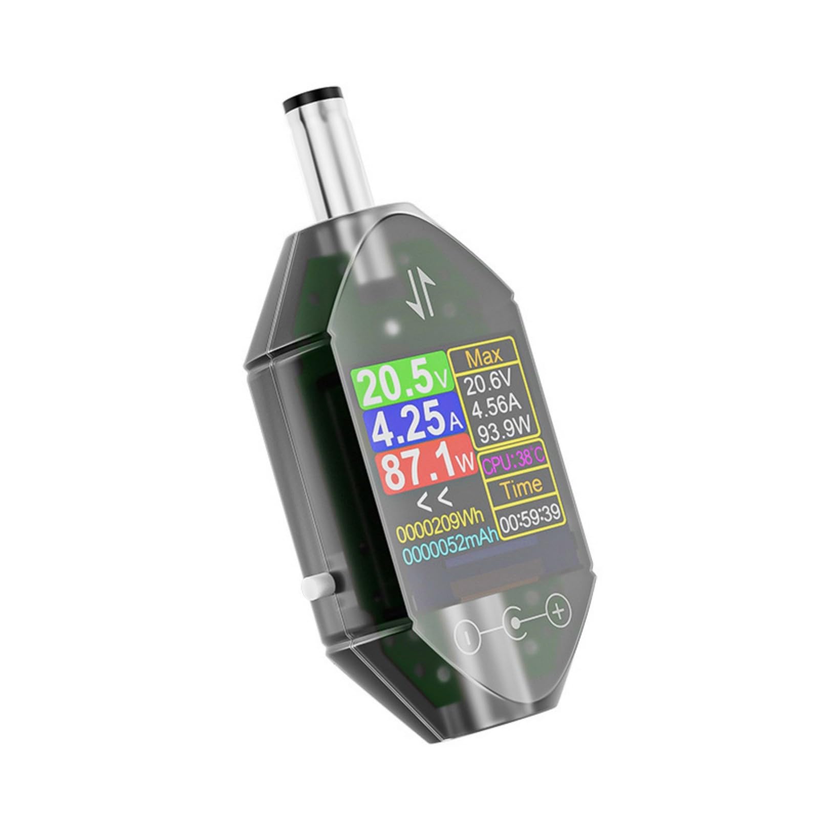 600W Multifunctional Current Tester 5.5x2.5mm 4.5-50V 12A Digital Energy Measurement Device LCD Energy Monitor