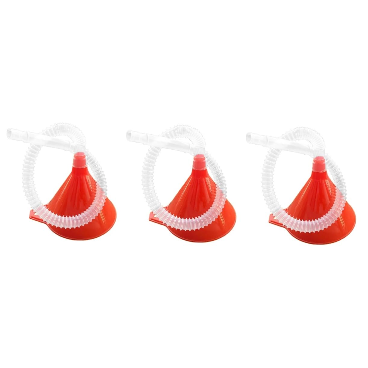 Gatuida 6piezas Embudo De Embudo De Gas Automotriz Con Tubo Flexible Transparente y Diseño Ampliado Para Motocicletas y Vehículos Relleno Rápido Derrames