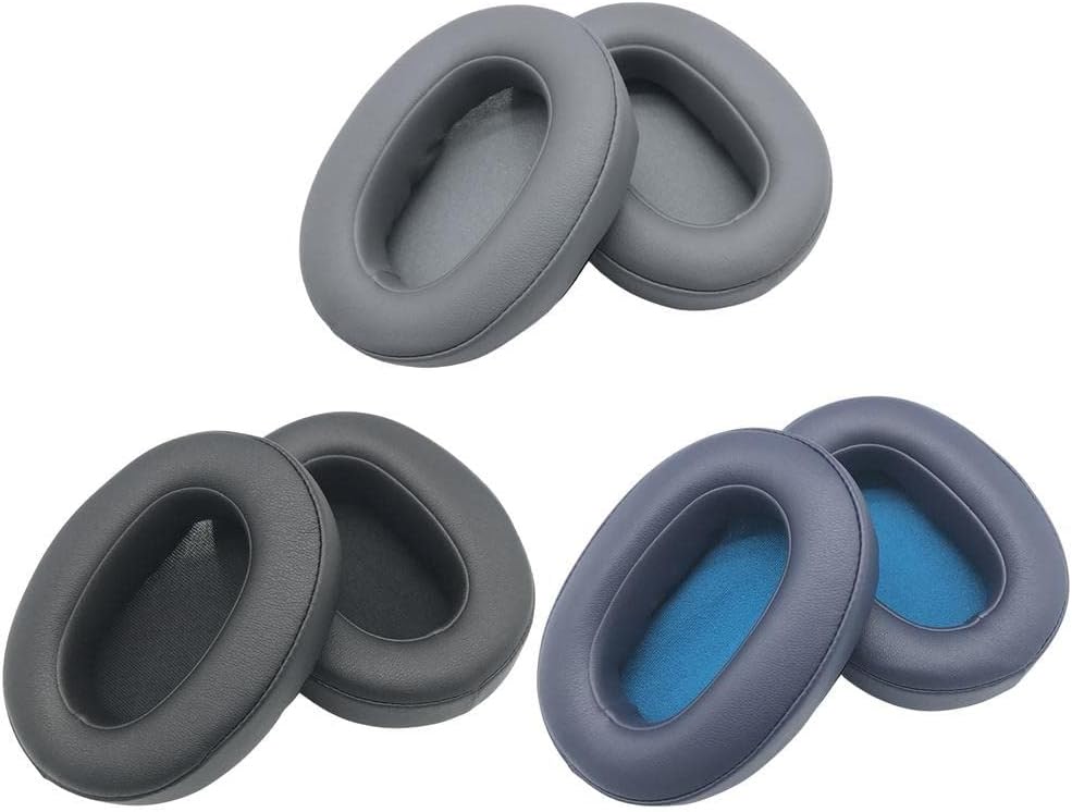 2pcs Replacement Leather Ear Pads Compatible with Sony WH-XB900N Headphones Cover Memory Foam Ear Cushions EarPad Compatible with WH-XB900N (Blue)