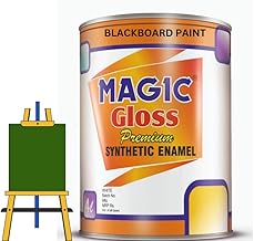 MAGIC PAINTS Blackboard Chalkboard Paint - Matte Finish, Durable Writable Surface for Walls & Furniture | Classroom GREEN Paint 1 Litre