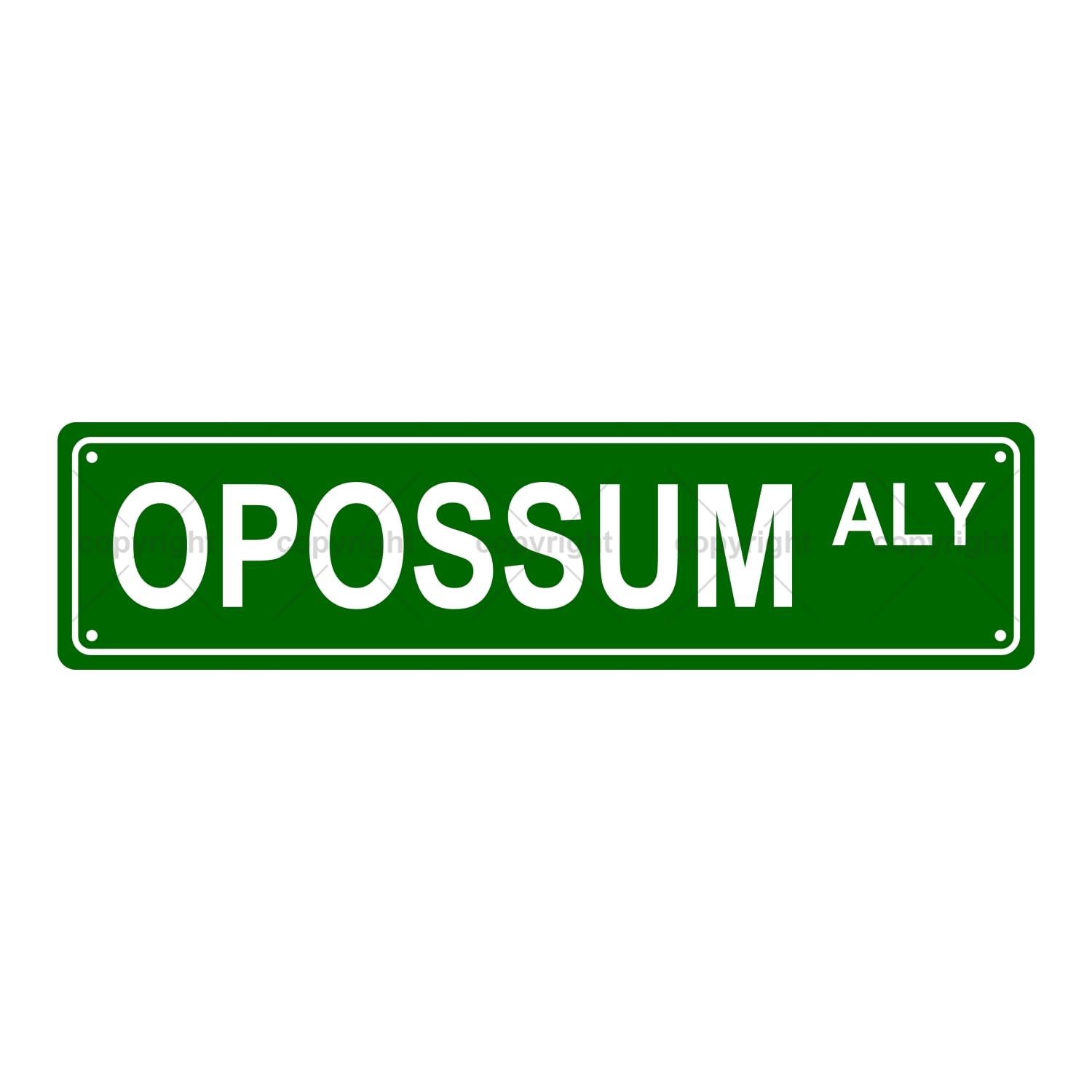 Opossum Aly Animal Metal Tin Street Sign Bar Cafe Garage Cave Home Room Wall Bathroom Farmhouse Garden Porch Patio Decor,4x16 Inch