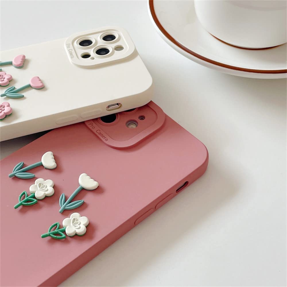 Amazon.co.jp: 3Dフラワーピンク電話ケースiPhone用131211 Pro XS Max