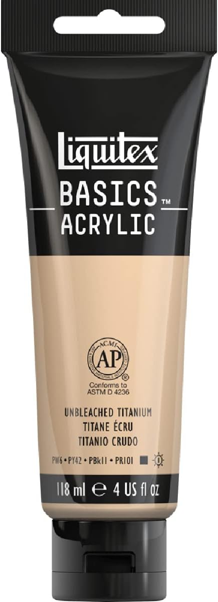 Liquitex BASICS Acrylic Paint, 4-oz tube, Unbleached Titanium