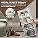 DAERNA 20 Pack Shoe Storage Boxes Stackable - Clear Plastic Foldable Shoe Organizer with Lid for Closet, Entrance, Bedroom, Fits Women's Size 10, Men's Size 9 (White)