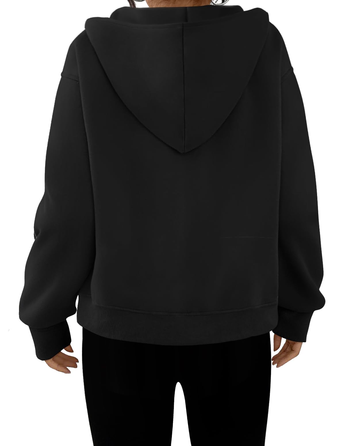 TrendiMax Damen Oversize Zip Hoodie Kapuzenpullover Y2K Sweatshirt Hoody Jacke Winter Pullover Warme Sweatjacke mit Kapuze