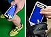 Gecko Blue Sticky Card Holder for Phone Case - Adhesive Back of Phone Wallet - Stretchy Pocket with added Phone Stand & Screen Cleaner - Gift for Students & Travelers - Credit Card Caddy for men