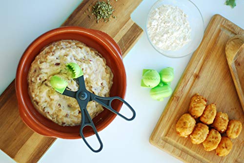 La Croquetera Pack-Multifunctioneel keukengerei in roze-4 verwisselbare deegvormen opbergbakken - 100% Spaans: gepatenteerd en gemaakt in Spanje, 1 gebruiksvoorwerp 20 bandeja's