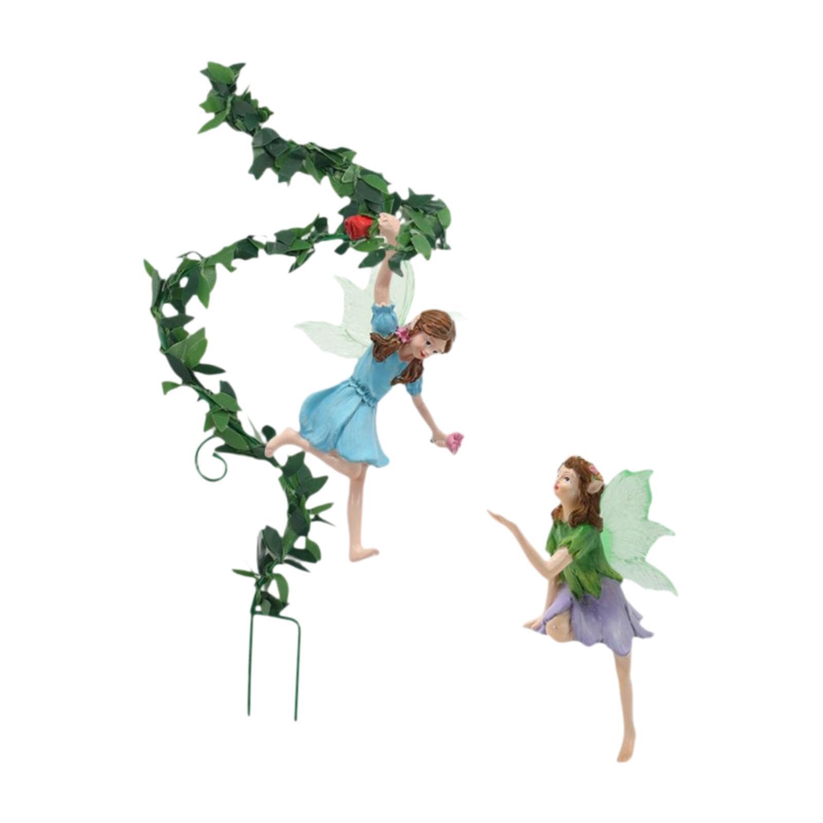 THE STYLE SUTRA Flower Fairy Garden Stakes Unique Resin Sculptures for Entrance Planter Lawn-image-36