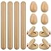 12PCS Wood Hand Percussion Shakers Musical Percussion Instruments Set for Kids, 4PCS Egg Shakers,4PCS Musical Rhythm Sticks,4PCS Wooden Castanets