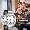 Hearkent Radio Controlled Talking Watch with Stainless Steel Expanding Strap British English Speaking for Blind People and Visually Impaired Elderly (Silver) #4