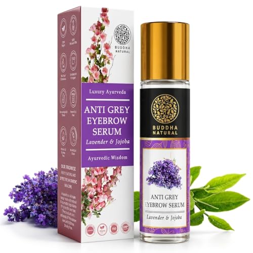 Image of Buddha Natural Grey Eyebrow Serum (10 ml) - Restore Natural Black Brow Color | Eyebrow Enhancer for Natural Black Brows | Eyebrow Care Solution