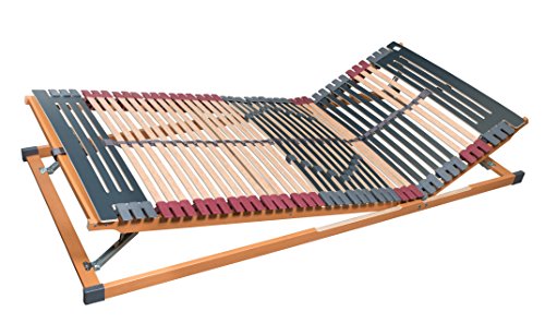 FMP Matratzenmanufaktur, 7 Zonen Lattenrost Rhodos® KF, 100x200 cm, 2 Stück, Doppelpack, Kopf- und Fußteil verstellbar, fertig montiert