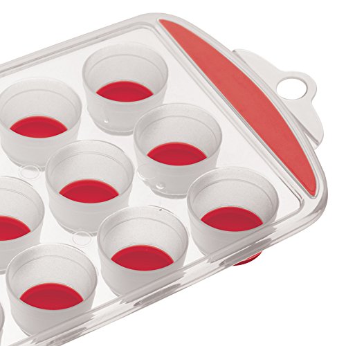 Fôrma Gelo Flexível Silicone Vermelha