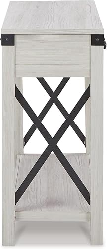 Miniatura 5 de Signature Design by Ashley Bayflynn - Mesa de sofá moderna estilo granja, color blanco lavado