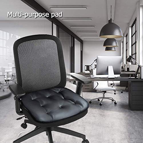 Big Ant Car Seat Pad Leather Seat Pad Soft Car Seat Cushion Comfort Removable Seat Protector For Car Office Home Use Four Seasons General 1Pc(Black) #TOP6