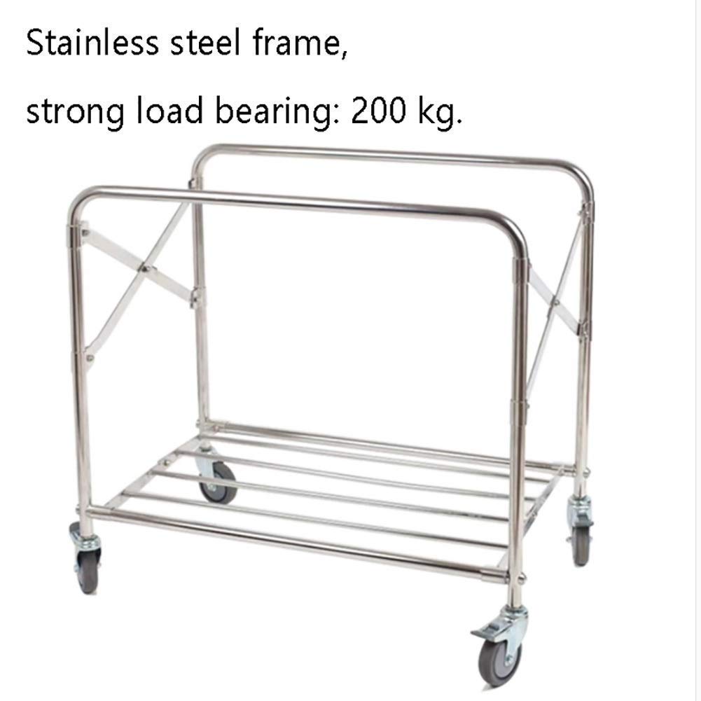 Ruchome Wózki Mieszkalnych Serving Koszyk Szary Folding Sorter Pralni Koszyk Z Ruchomymi Oxcloth Torby, Heavy-Duty Rolling Koła Wózek Do Ubrań/Szaro-Niebieski/Zestaw * 2