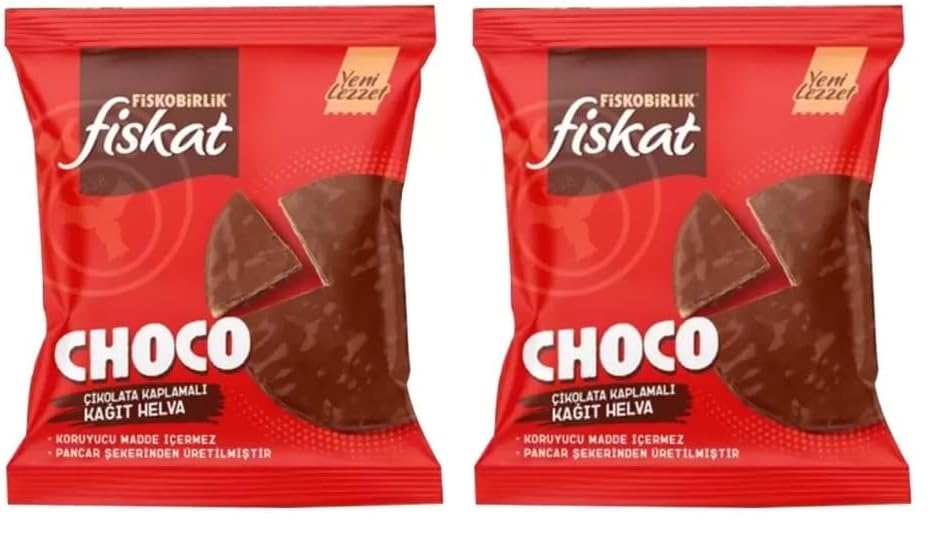 Fiskobirlik Fiskat Çikolata Kaplı Kağıt Helva 30 Gram (2 paketi)