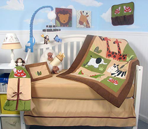 SoHo Baby Crib Bedding 9 Piece Set, Safari