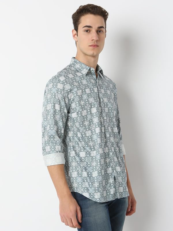 Image of MARK & ALBERT Men's Slim Fit Cotton Formal Shirt