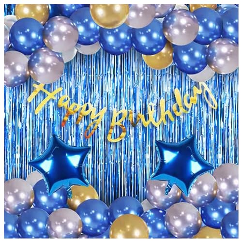 Image of Wanna Party 44-Piece Birthday Party Decor Kit for Husband & Boys | Balloons, Banner & Celebration Supplies for Kids and Adults
