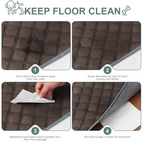 Image of Eterish Reusable Washable Pee Pads for Dogs Large /Extra Large 36'' x 41'' 2 Pack, Absorbent Pet Puppy Dog Training Pads Non-Slip, Waterproof Whelping Potty Pads for Dogs Leak-Proof