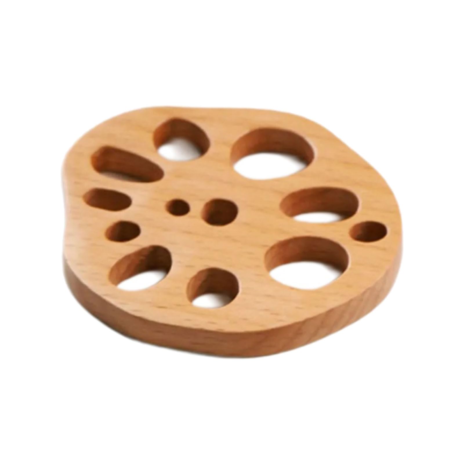 Lotuses Root Slices Coasters Tableware Protector Heatproof Drink Mat for Kitchen and Teas Ceremony Natural Wood Teas Accessories Coasters