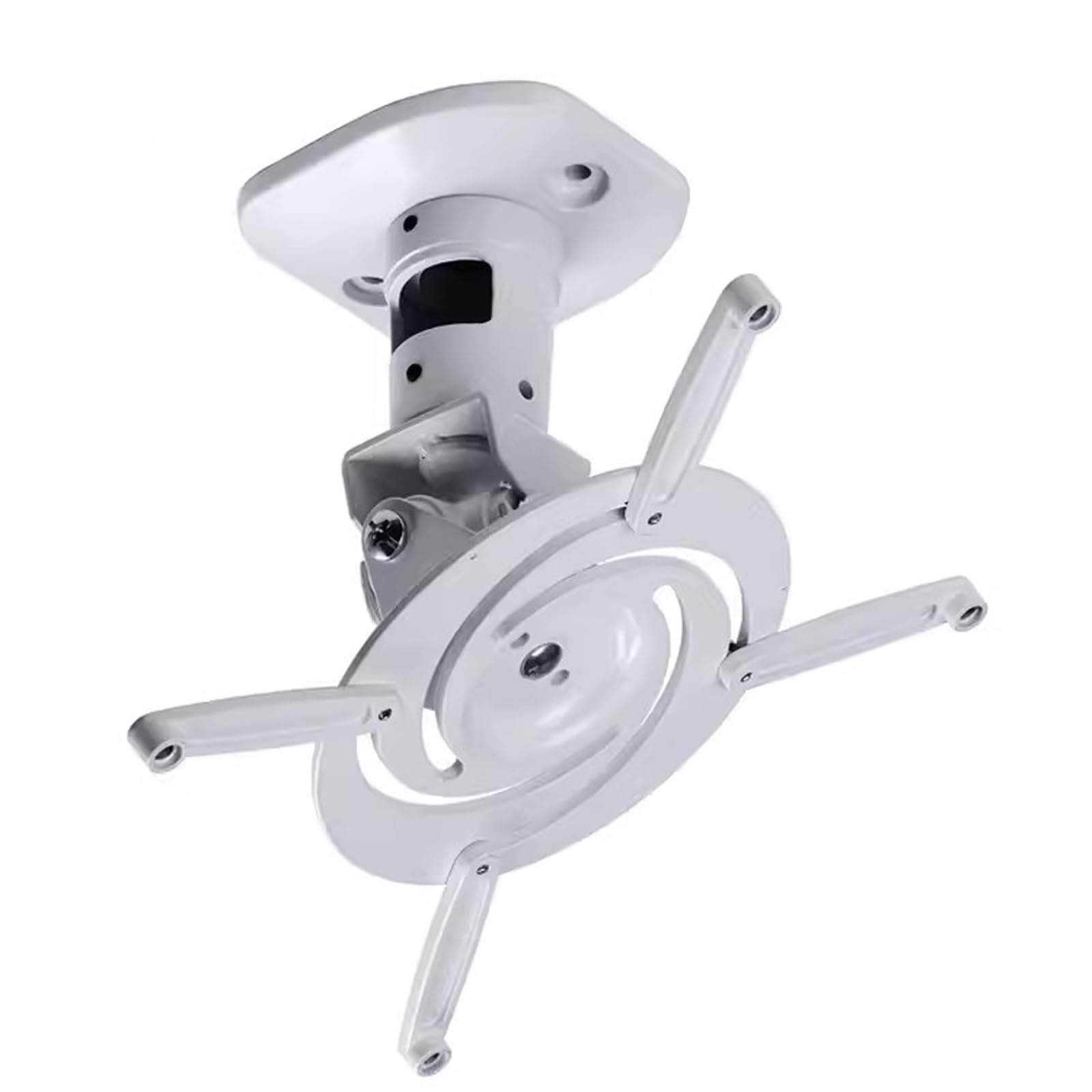 LJHFG63KUYT Projector stand Projector Wall Bracket Universal Ceiling Adjustable Hanger Aluminum Alloy Rotating Home Cinema(White)