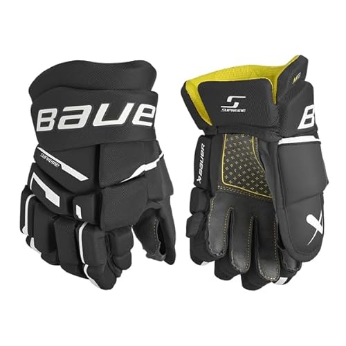 Bauer Supreme M3 Handschuhe Junior, Größe:11 Zoll, Farbe:schwarz/weiß