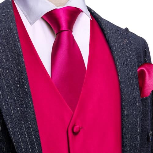 Image of Barry.Wang Mens Suit Vest Paisley /Flower Silk Jacquard Waistcoat Ties Set Formal /Leisure 5PCS